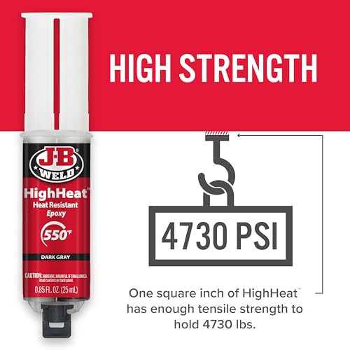 J-B Weld - High Heat Epoxy Syringe Dark Grey - Heat-Resistant Repair