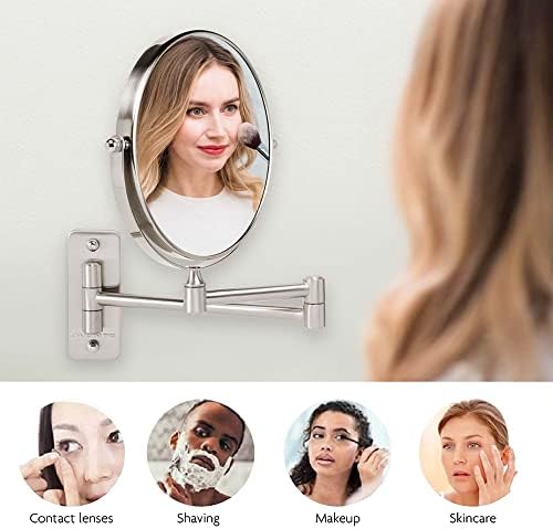 Versatile 7 Wall-Mounted Makeup Mirror with Swivel Design