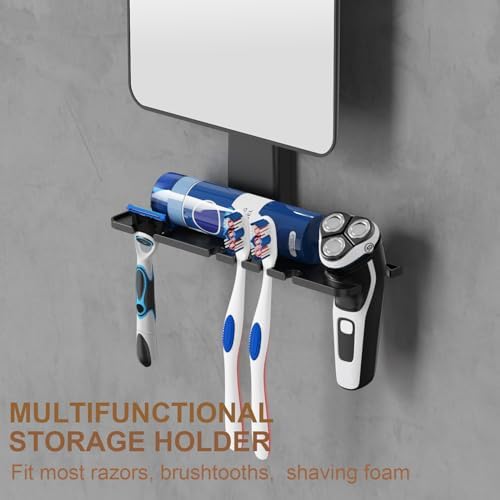 Fogless Shower Mirror with 2 Adhesive Hooks