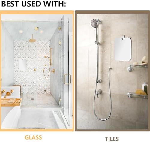Shatterproof 8x6 Shower Mirror for Shaving Portable Durable