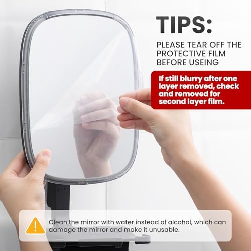 Fog-Free shower mirror with Razor Holder for Shaving