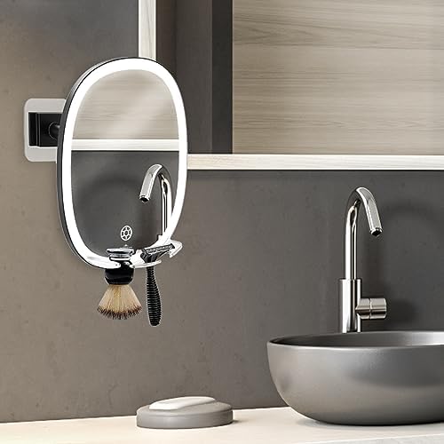 Fog-Free LED Shaving Mirror for Men Swivel Travel-Friendly