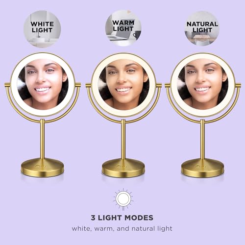 Conair Lighted Makeup Mirror Stylish Corded with 10X Magnification