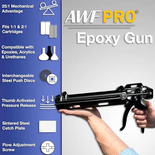 Professional Epoxy for Concrete Threaded Rods - 251 Dual cartridge Caulking Gun