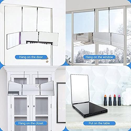 HIEEY 360 Trifold Mirror for Hair Cutting