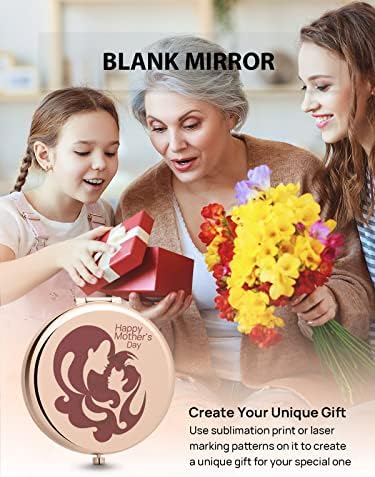 Compact Rose Gold Makeup Mirror