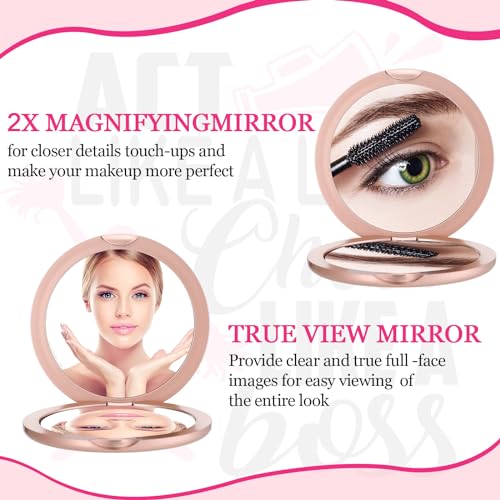 SOAOO 24 Compact Inspirational Mirrors Bulk Set Perfect for Gifting