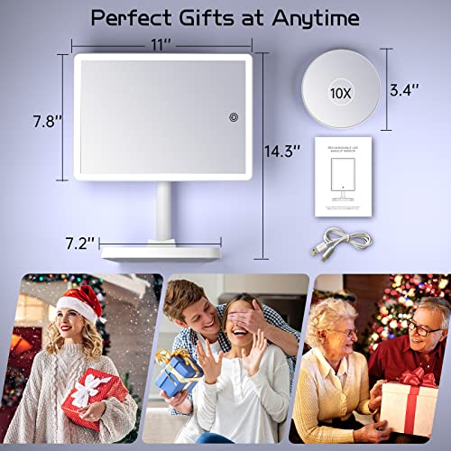 High-Quality Rechargeable Makeup Mirror with Lights