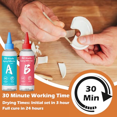 Fast-Setting Long-Lasting Epoxy Adhesive - 250ml 2-Part 30-Minute Cure