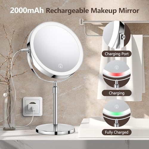 Double-Sided 10x Large Makeup Mirror