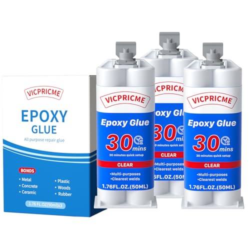 Flinemon Epoxy Resin Clearhesive for Plastic Metal and Wood 3-Pack