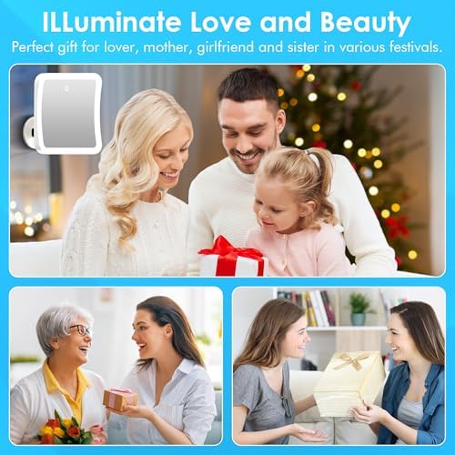 Glimmerx 10X Magnifying Lighted Makeup Mirror - Lighted Vanity Mirror