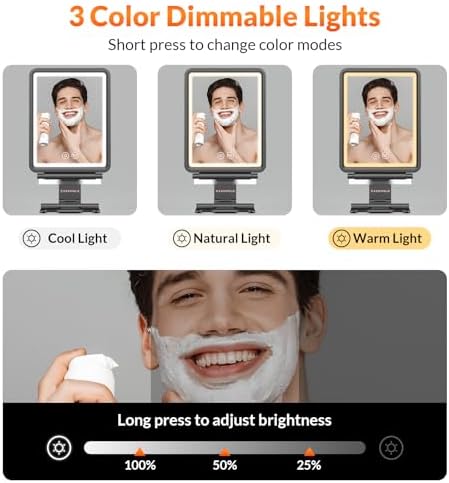 Adjustable Fogless Shower Mirror for Men Women