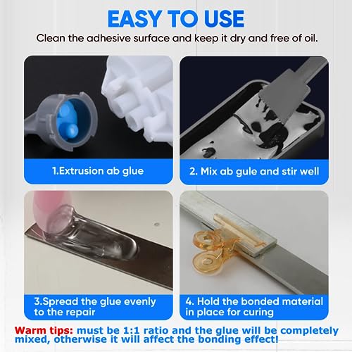 Flinemon Epoxy Resin Clearhesive for Plastic Metal and Wood 3-Pack