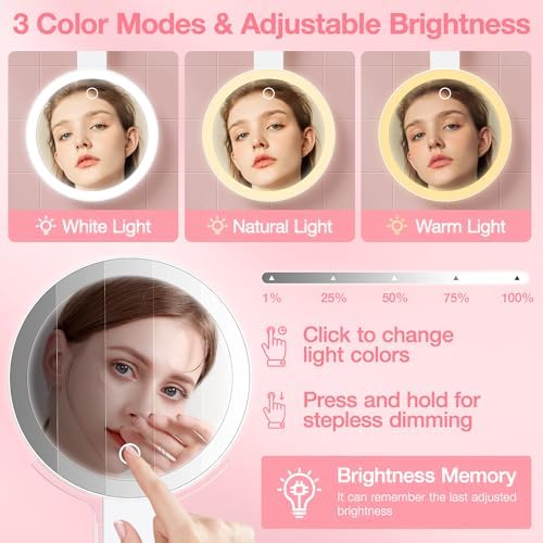 Stylish 3-in-1 Magnifying Mirror for Compact Travel Use