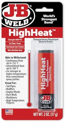 J-B Weld 500F Heat-Resistant Epoxy Putty for Welding Repairs
