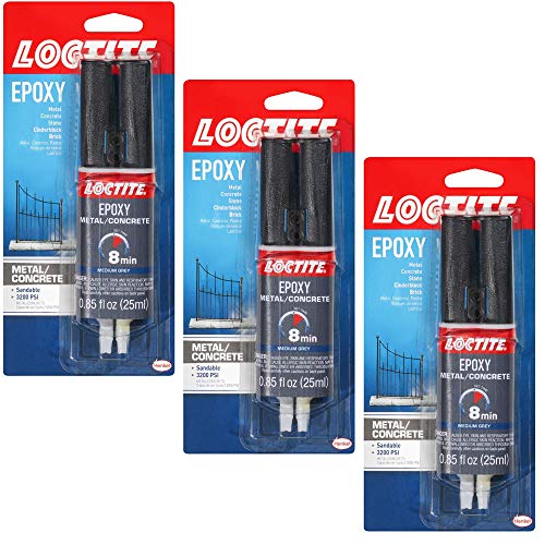 Loctite Metal Concrete Epoxy Syringe 3 Pack