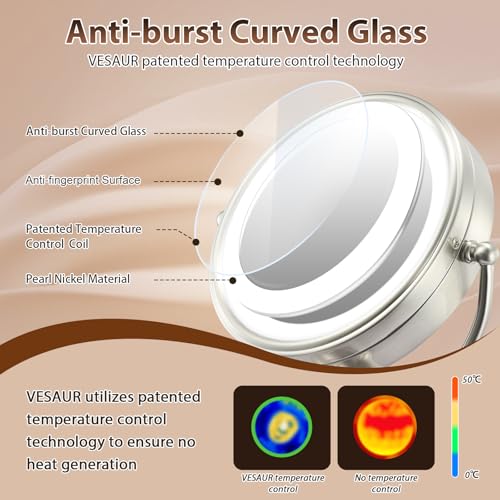VESAUR Professional 85 Large Lighted Makeup Mirror