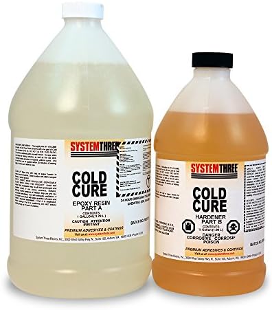 SystemThree F1000K46 Amber Cold Cure Kit - 15 Gal