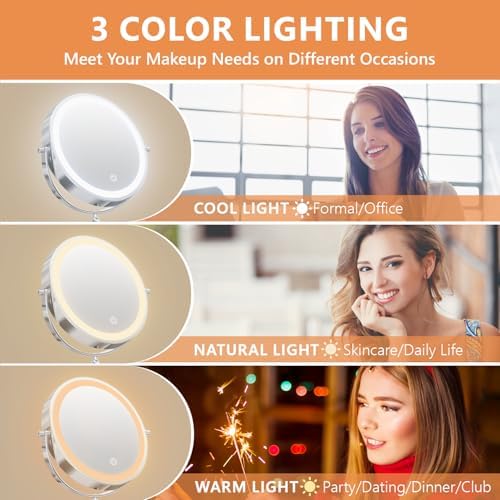 Auxmir 20X Wall-Mounted Makeup Mirror