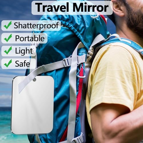 Larger Durable Shave Mirror for Travel Camping
