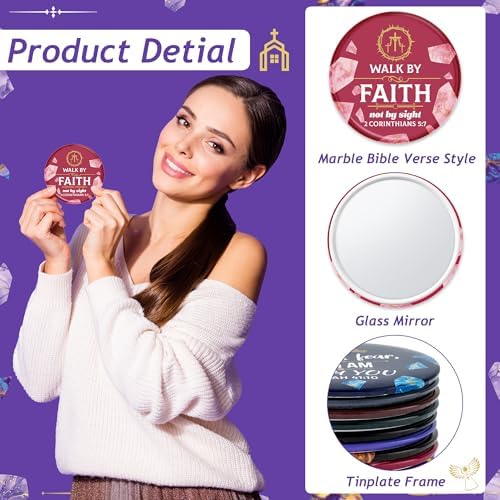 Mquared marble pattern Bible verse mini mirror set 36pcs