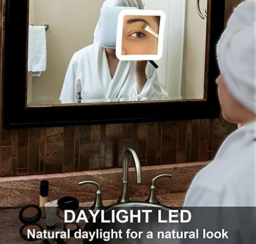 Fancyi 10X LED Magnifying Vanity Mirror with Suction Cup