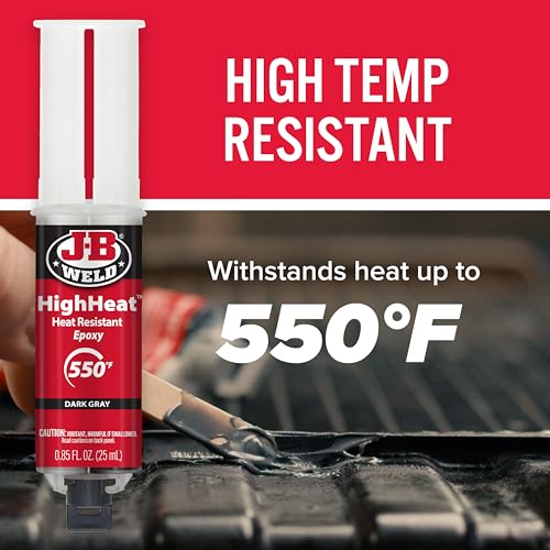 J-B Weld - High Heat Epoxy Syringe Dark Grey - Heat-Resistant Repair