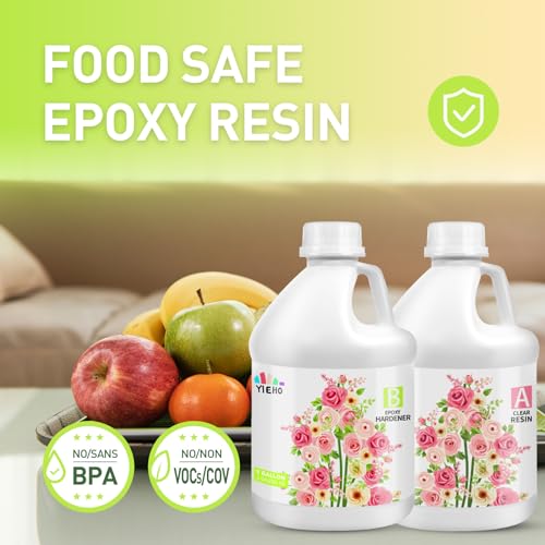 YIEHO 2 Gallon Crystal Clear Epoxy Resin for Art Crafts and DIY