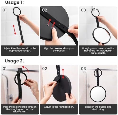 TAILI Travel Shower Mirror - Low Profile Fogless Shatterproof Portable Durable