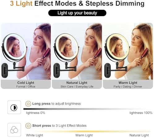 Double-Sided 9-inch Wall-Mounted 4000mAh Rechargeable