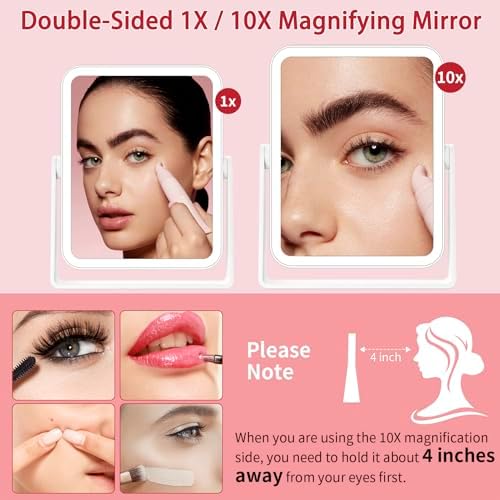 Smart Travel Makeup Mirror with Light