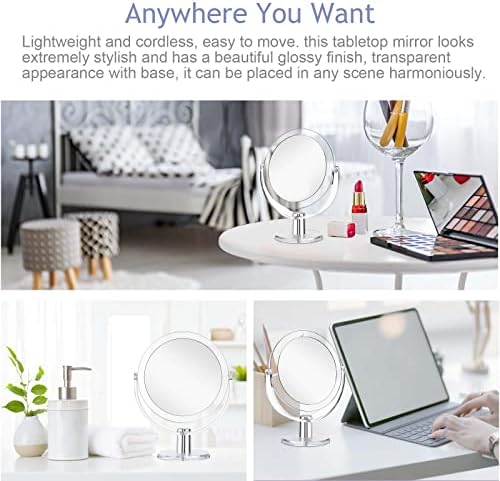 Double-Sided Magnifying Vanity Mirror with 1X15X Swivel Stand
