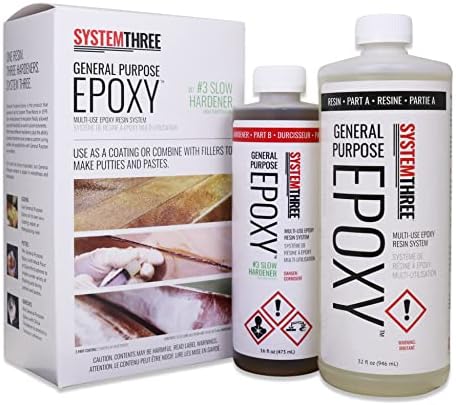 System Three Wood and Marine Epoxy Resin Kit 15 Quart Slow Hardener