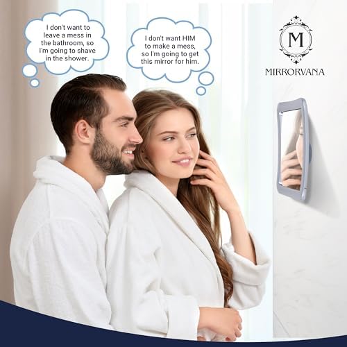 MirrorVana Travel Shower Mirror compact anti-fog perfect for travel