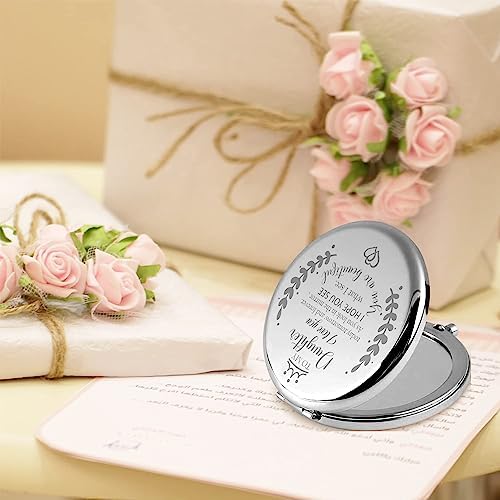 Soulpetals Elegant Compact Mirror Engraved for Daughters