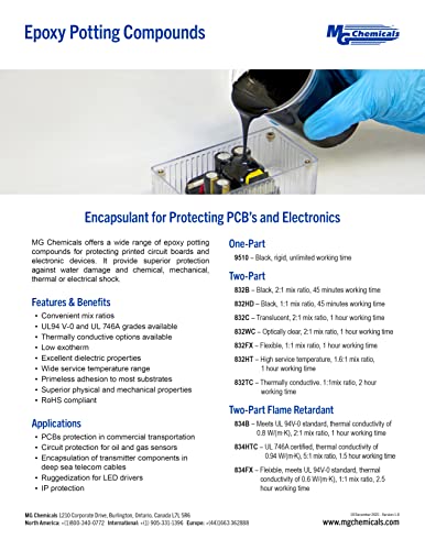 MG Chemicals - 832WC-375ML Water Clear Epoxy Potting Encapsulating Compound