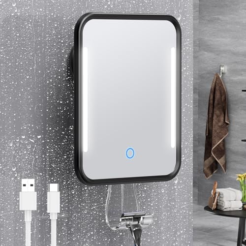 Heated Bright Fogless Shower Mirror for Grooming in Style