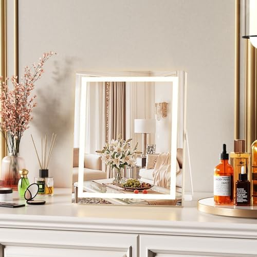 Dry Skin-Friendly Vanity Mirror with Smart Lighting Rotating Design