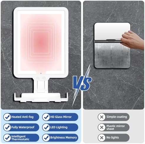 JJhxr Heated shower mirror for Shaving