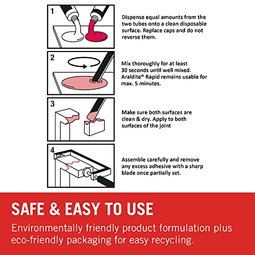 Araldite - ARA-400005 Translucent Rapid Adhesive Epoxy 2 x 15ml tubes