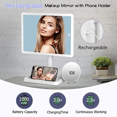 High-Quality Rechargeable Makeup Mirror with Lights