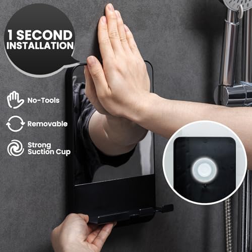 Fogless Essential shower mirror suction removable