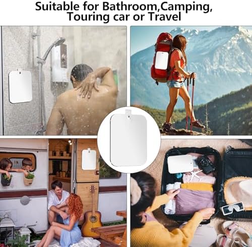 Shatterproof 8x6 Shower Mirror for Shaving Portable Durable