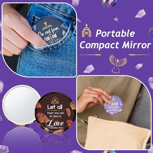 Mquared marble pattern Bible verse mini mirror set 36pcs