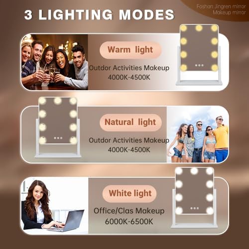 Hollywood Vanity Mirror with Lights 360 Rotation Smart Touch Control