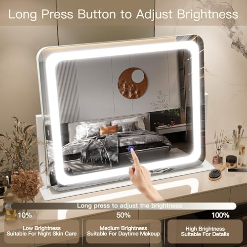 FENNIO 360 Vanity Mirror with 3 Bright Modes - 22x19