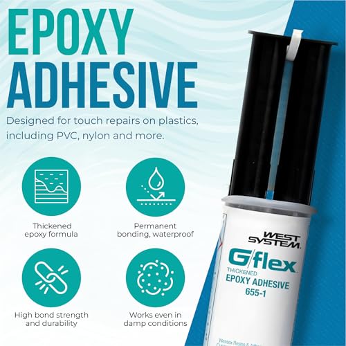 Sturdy 2-Part Epoxy Glue Syringe for DIY Marine More