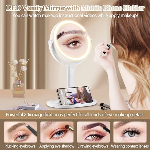 Makeover Beauty 1x20x Double-Sided Makeup Mirror