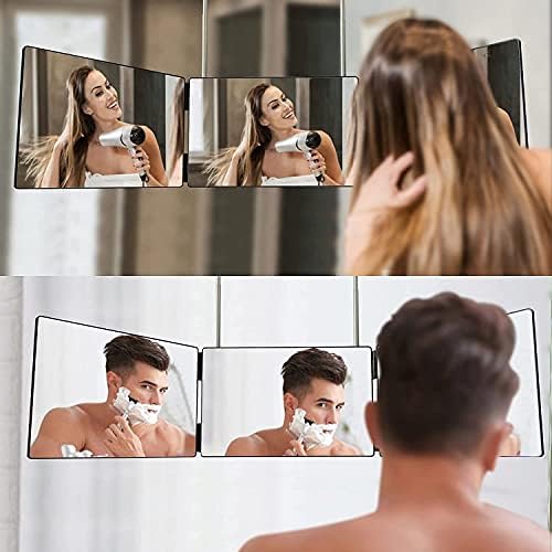 HIEEY 360 Trifold Mirror for Hair Cutting